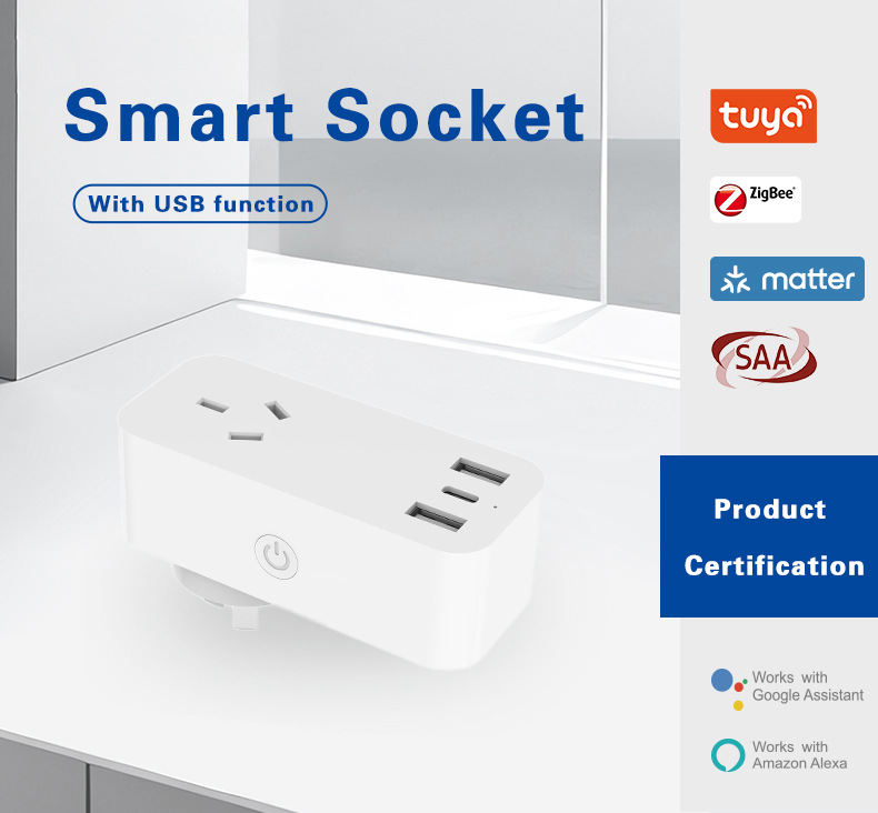 WiFi Smart AU Plug with Type C (RSH-WS044)
